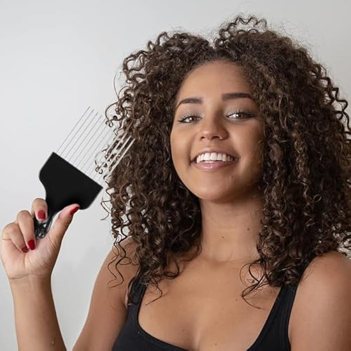 Afro Metal Detangling Comb for Thick and Curly Hair – Strong Design Helps You Define Your Daily Styles and Volumize Your Hair in a Practical and Comfortable Style. - Image 5